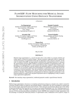 FlowSDF: Flow Matching for Medical Image Segmentation Using Distance Transforms