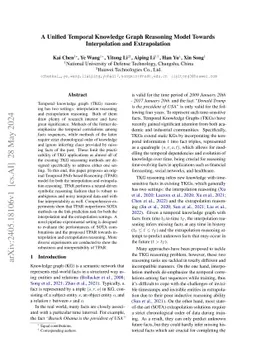 A Unified Temporal Knowledge Graph Reasoning Model Towards Interpolation
  and Extrapolation