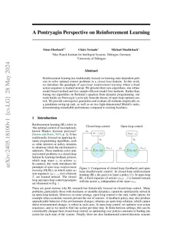 A Pontryagin Perspective on Reinforcement Learning