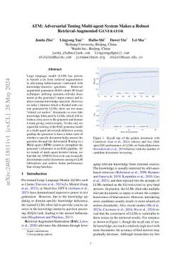ATM: Adversarial Tuning Multi-agent System Makes a Robust
  Retrieval-Augmented Generator