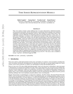 Time Series Representation Models