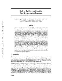 Back to the Drawing Board for Fair Representation Learning