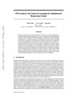 IM-Context: In-Context Learning for Imbalanced Regression Tasks
