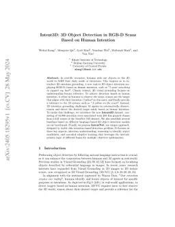 Intent3D: 3D Object Detection in RGB-D Scans Based on Human Intention