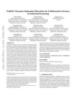 FedSAC: Dynamic Submodel Allocation for Collaborative Fairness in
  Federated Learning