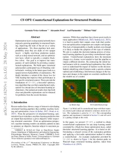 CF-OPT: Counterfactual Explanations for Structured Prediction