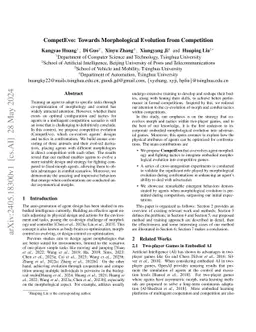 CompetEvo: Towards Morphological Evolution from Competition