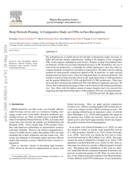 Deep Network Pruning: A Comparative Study on CNNs in Face Recognition