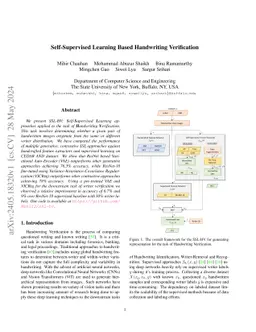 Self-Supervised Learning Based Handwriting Verification