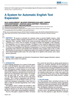 A System for Automatic English Text Expansion