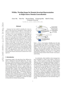 WIDIn: Wording Image for Domain-Invariant Representation in
  Single-Source Domain Generalization