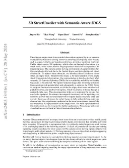 3D StreetUnveiler with Semantic-aware 2DGS -- a simple baseline