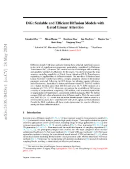 DiG: Scalable and Efficient Diffusion Models with Gated Linear Attention