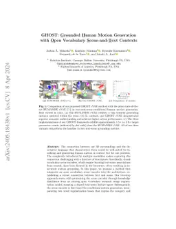 GHOST: Grounded Human Motion Generation with Open Vocabulary
  Scene-and-Text Contexts