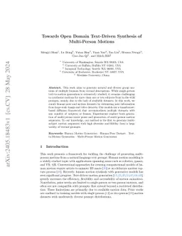Towards Open Domain Text-Driven Synthesis of Multi-Person Motions