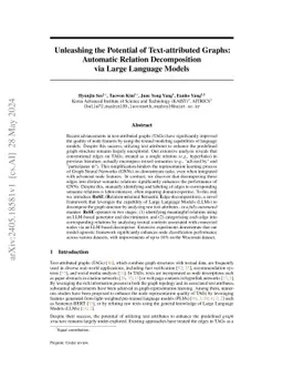Unleashing the Potential of Text-attributed Graphs: Automatic Relation
  Decomposition via Large Language Models