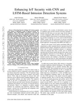 Enhancing IoT Security with CNN and LSTM-Based Intrusion Detection
  Systems