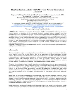 I See You: Teacher Analytics with GPT-4 Vision-Powered Observational
  Assessment