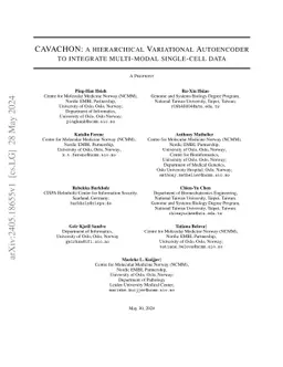 CAVACHON: a hierarchical variational autoencoder to integrate
  multi-modal single-cell data