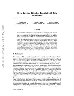 Deep Bayesian Filter for Bayes-faithful Data Assimilation