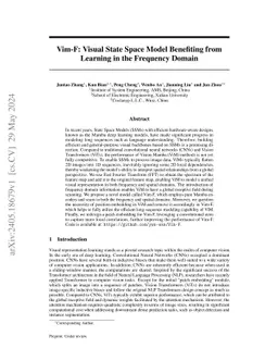 Vim-F: Visual State Space Model Benefiting from Learning in the Frequency Domain