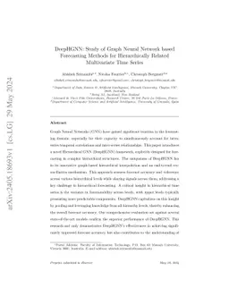 DeepHGNN: Study of Graph Neural Network based Forecasting Methods for
  Hierarchically Related Multivariate Time Series