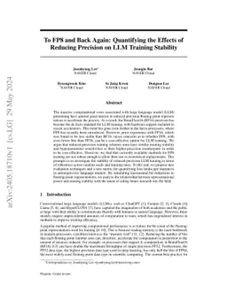 To FP8 and Back Again: Quantifying Reduced Precision Effects on LLM Training Stability