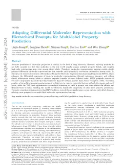 Adapting Differential Molecular Representation with Hierarchical Prompts
  for Multi-label Property Prediction