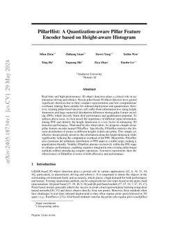 Information Entropy Guided Height-aware Histogram for Quantization-friendly Pillar Feature Encoder