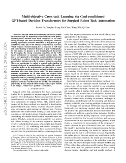 Multi-objective Cross-task Learning via Goal-conditioned GPT-based
  Decision Transformers for Surgical Robot Task Automation