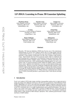 LP-3DGS: Learning to Prune 3D Gaussian Splatting