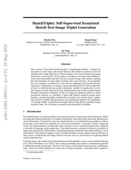 SketchTriplet: Self-Supervised Scenarized Sketch-Text-Image Triplet
  Generation