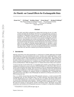 Do Finetti: On Causal Effects for Exchangeable Data