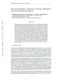 Domain-Inspired Sharpness-Aware Minimization Under Domain Shifts