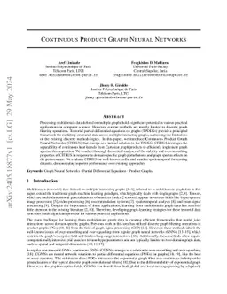 Continuous Product Graph Neural Networks