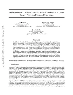 Spatiotemporal Forecasting Meets Efficiency: Causal Graph Process Neural
  Networks
