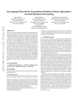 Leveraging Time-Series Foundation Models in Smart Agriculture for Soil
  Moisture Forecasting
