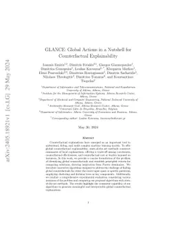 GLANCE: Global Actions in a Nutshell for Counterfactual Explainability
