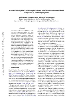 Understanding and Addressing the Under-Translation Problem from the
  Perspective of Decoding Objective