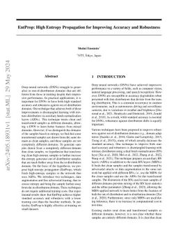 EntProp: High Entropy Propagation for Improving Accuracy and Robustness