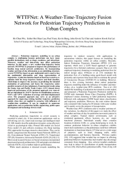 WTTFNet: A Weather-Time-Trajectory Fusion Network for Pedestrian
  Trajectory Prediction in Urban Complex