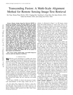 Transcending Fusion: A Multi-Scale Alignment Method for Remote Sensing
  Image-Text Retrieval
