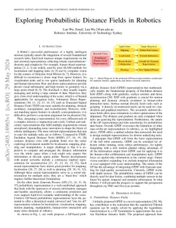 Exploring Probabilistic Distance Fields in Robotics