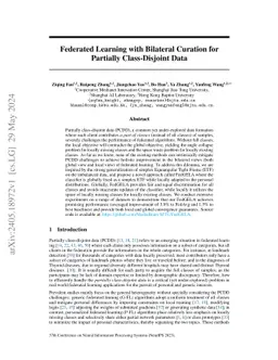 Federated Learning with Bilateral Curation for Partially Class-Disjoint
  Data