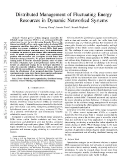 Distributed Management of Fluctuating Energy Resources in Dynamic
  Networked Systems
