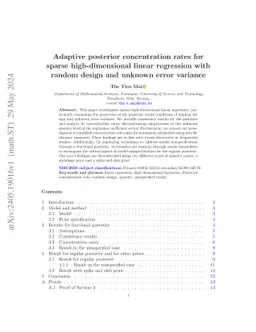 Adaptive posterior concentration rates for sparse high-dimensional
  linear regression with random design and unknown error variance