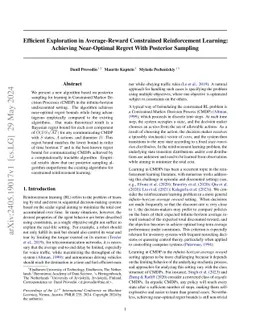 Efficient Exploration in Average-Reward Constrained Reinforcement
  Learning: Achieving Near-Optimal Regret With Posterior Sampling