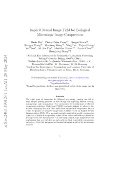 Implicit Neural Image Field for Biological Microscopy Image Compression