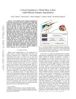 A Good Foundation is Worth Many Labels: Label-Efficient Panoptic
  Segmentation