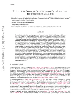 Statistical Context Detection for Deep Lifelong Reinforcement Learning